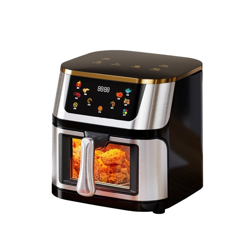 Air fryer avec fenêtre de visualisation, très grande capacité de 10 L, fonction automatique. - cuizinezen