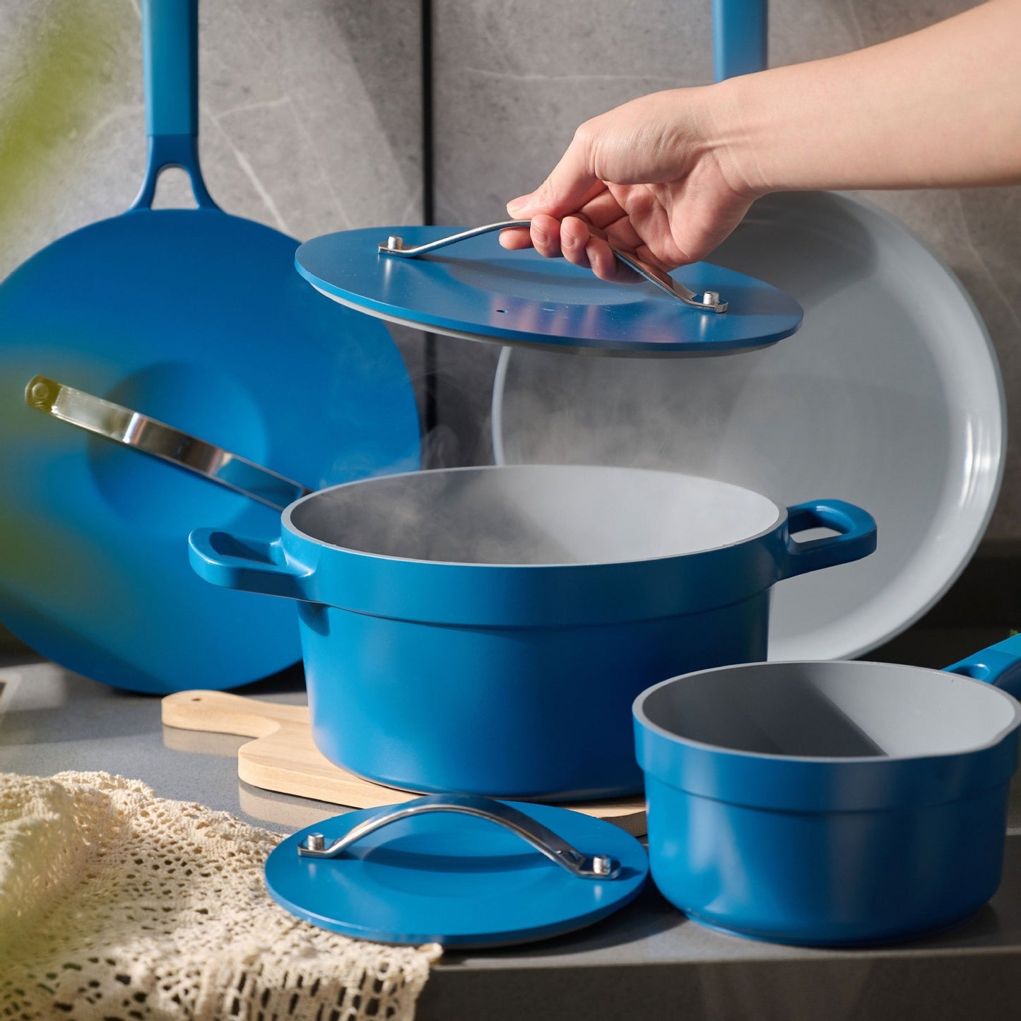batterie de cuisine de 4 élémets anti-adhésif - cuizinezen
