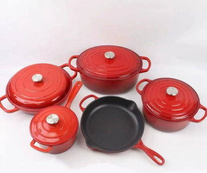 Batterie de cuisine en fonte émaillée. - cuizinezen