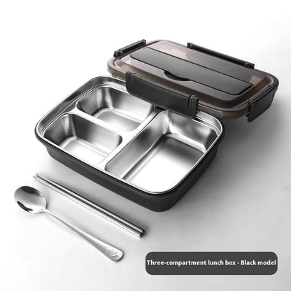 Boîte à lunch compartimentée en acier inoxydable avec isolation. - cuizinezen