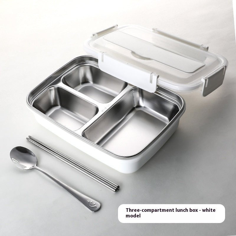 Boîte à lunch compartimentée en acier inoxydable avec isolation. - cuizinezen