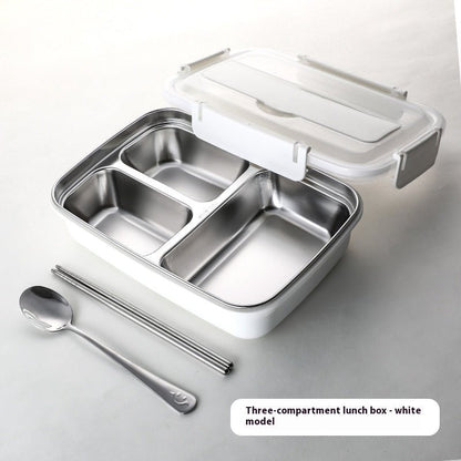 Boîte à lunch compartimentée en acier inoxydable avec isolation. - cuizinezen