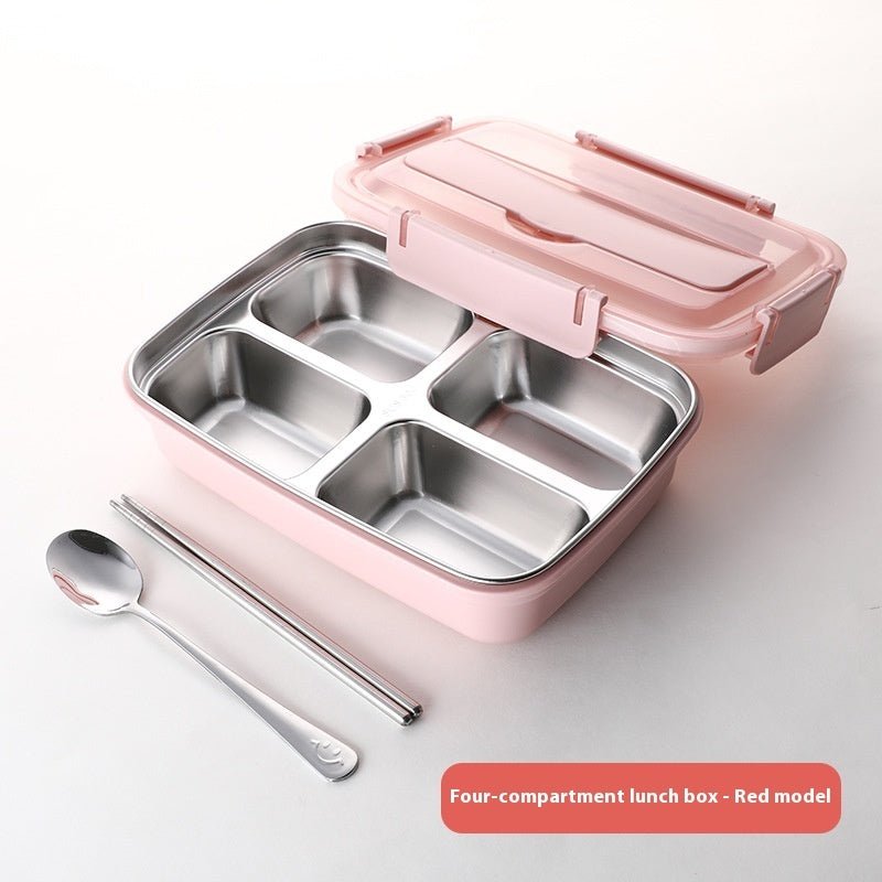 Boîte à lunch compartimentée en acier inoxydable avec isolation. - cuizinezen