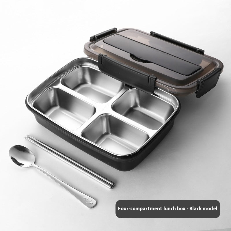Boîte à lunch compartimentée en acier inoxydable avec isolation. - cuizinezen