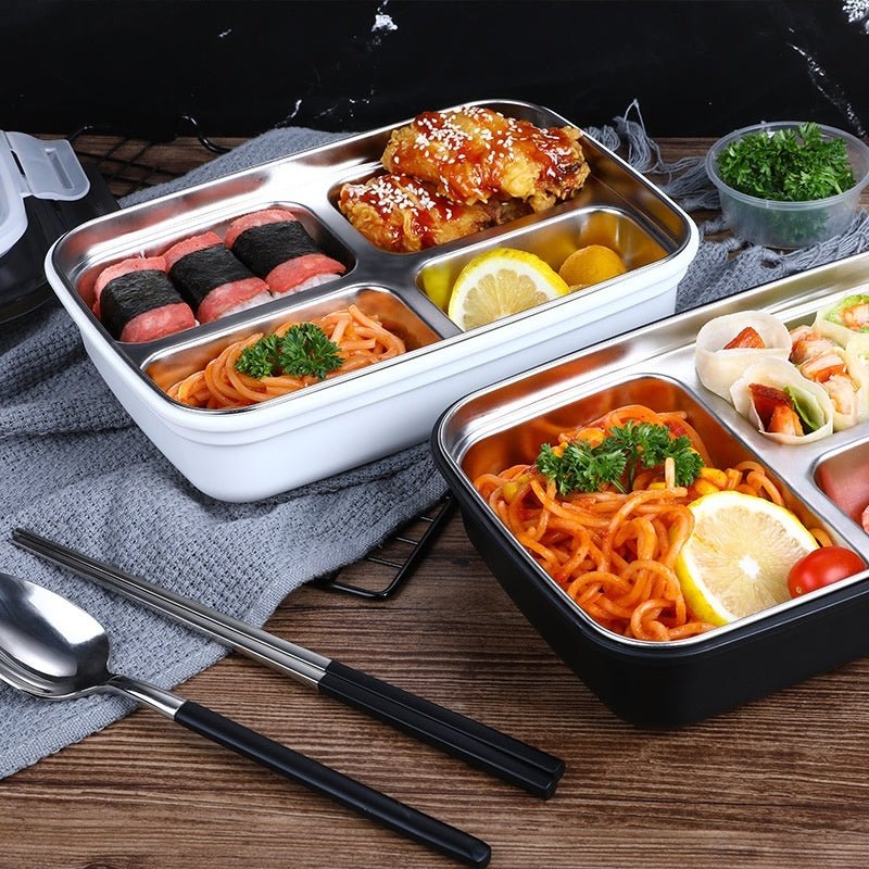 Boîte à lunch compartimentée en acier inoxydable avec isolation. - cuizinezen
