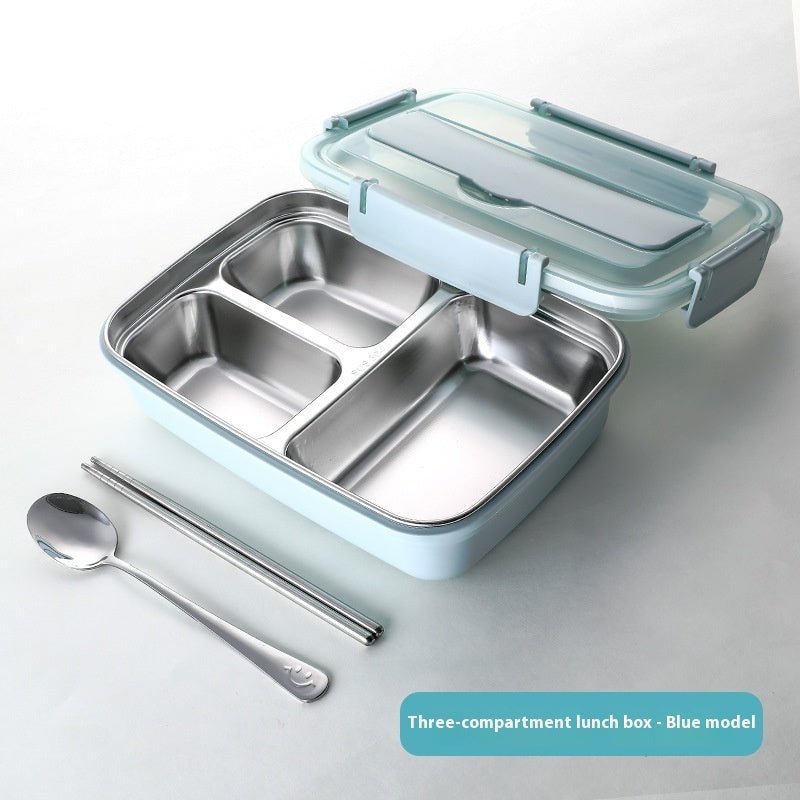 Boîte à lunch compartimentée en acier inoxydable avec isolation. - cuizinezen