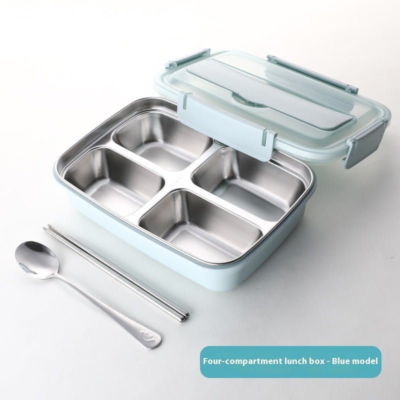Boîte à lunch compartimentée en acier inoxydable avec isolation. - cuizinezen