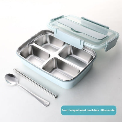 Boîte à lunch compartimentée en acier inoxydable avec isolation. - cuizinezen