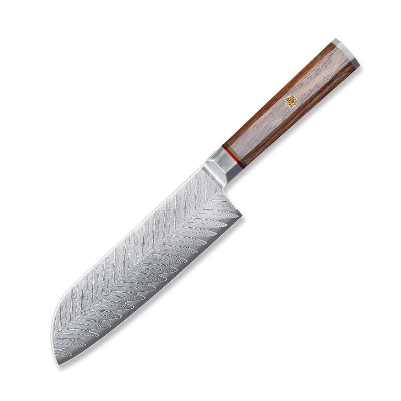 Couteau de cuisine série en acier de Damas avec manche octogonal. - cuizinezen