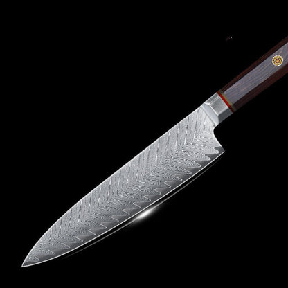 Couteau de cuisine série en acier de Damas avec manche octogonal. - cuizinezen