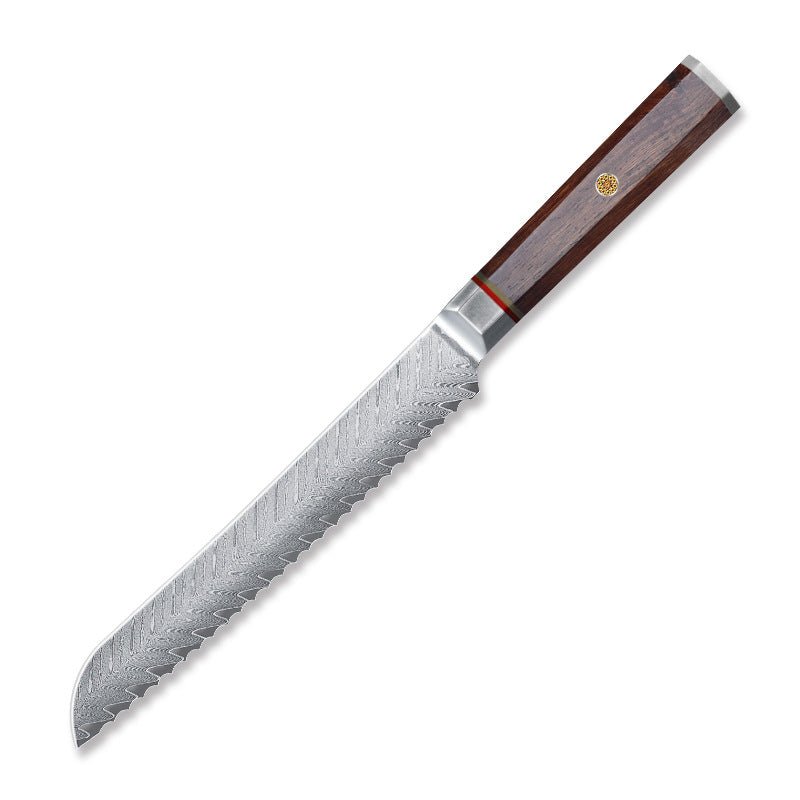 Couteau de cuisine série en acier de Damas avec manche octogonal. - cuizinezen