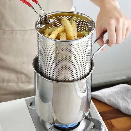Friteuse en acier inoxydable 304 + Grille de friture. - cuizinezen
