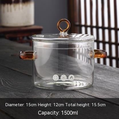 Marmite en verre borosilicate (1.5 L) - cuizinezen