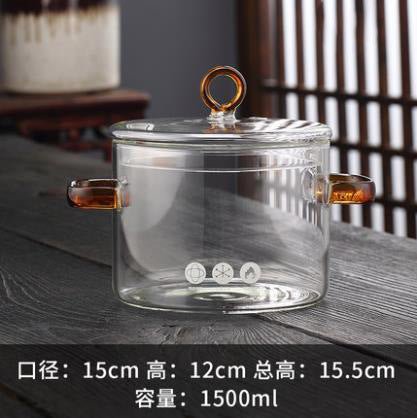 Marmite en verre borosilicate (1.5 L) - cuizinezen