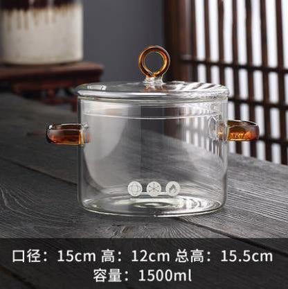 Marmite en verre borosilicate (1.5 L) - cuizinezen