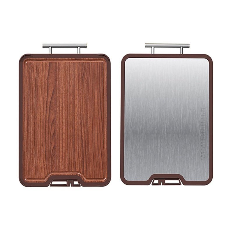 Planche à découper double faces bois/acier - cuizinezen