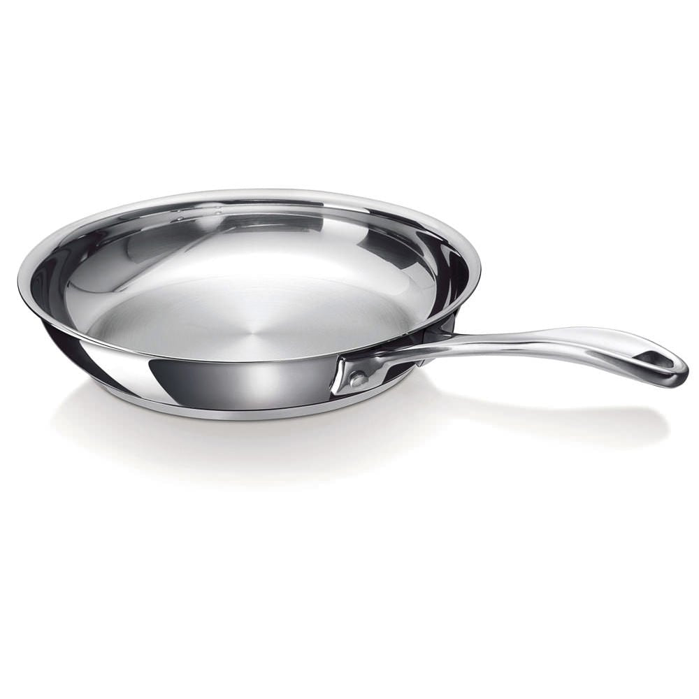 Poele à Frire en Acier Inoxydable 24 cm, Argent. - cuizinezen