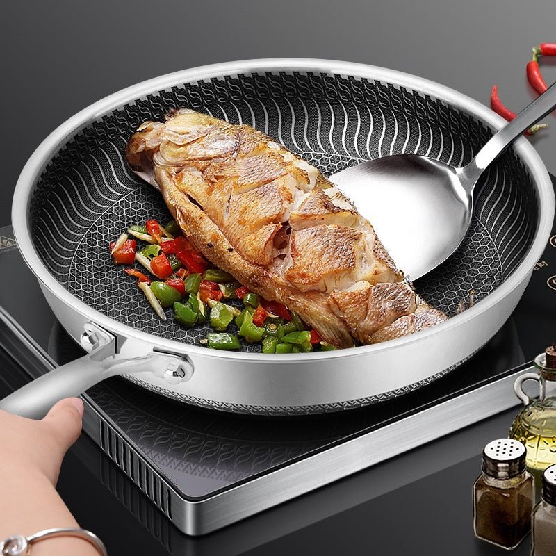 Poêle à frire en Inox. - cuizinezen