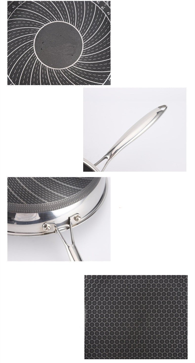 Poêle en Inox (nid d'abaille double face) - cuizinezen