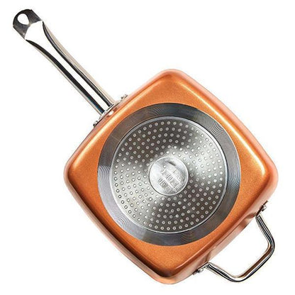 poêle//frituse en acier Inoxydable de style cuivre. - cuizinezen