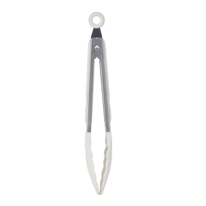 Ustensiles de cuisine blancs en silicone et manche en bois 11 pieces non - adhésifs - cuizinezen